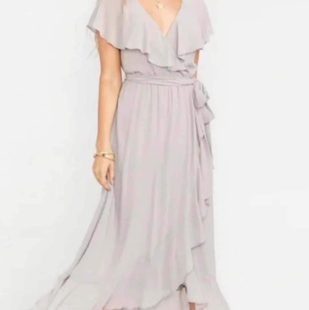 MUMU JESS RUFFLE MIDI DRESS - Picture 2 of 4